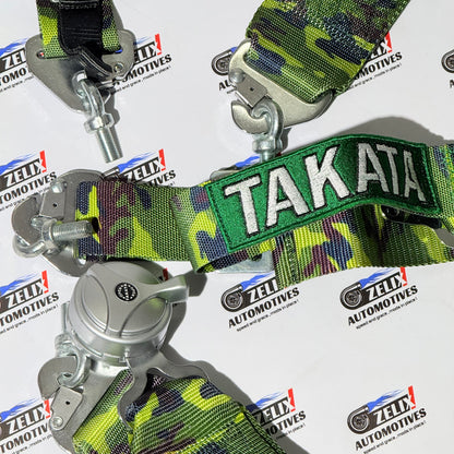 TAKATA 4-Point Racing Seat Belt | Premium Camouflage Edition
