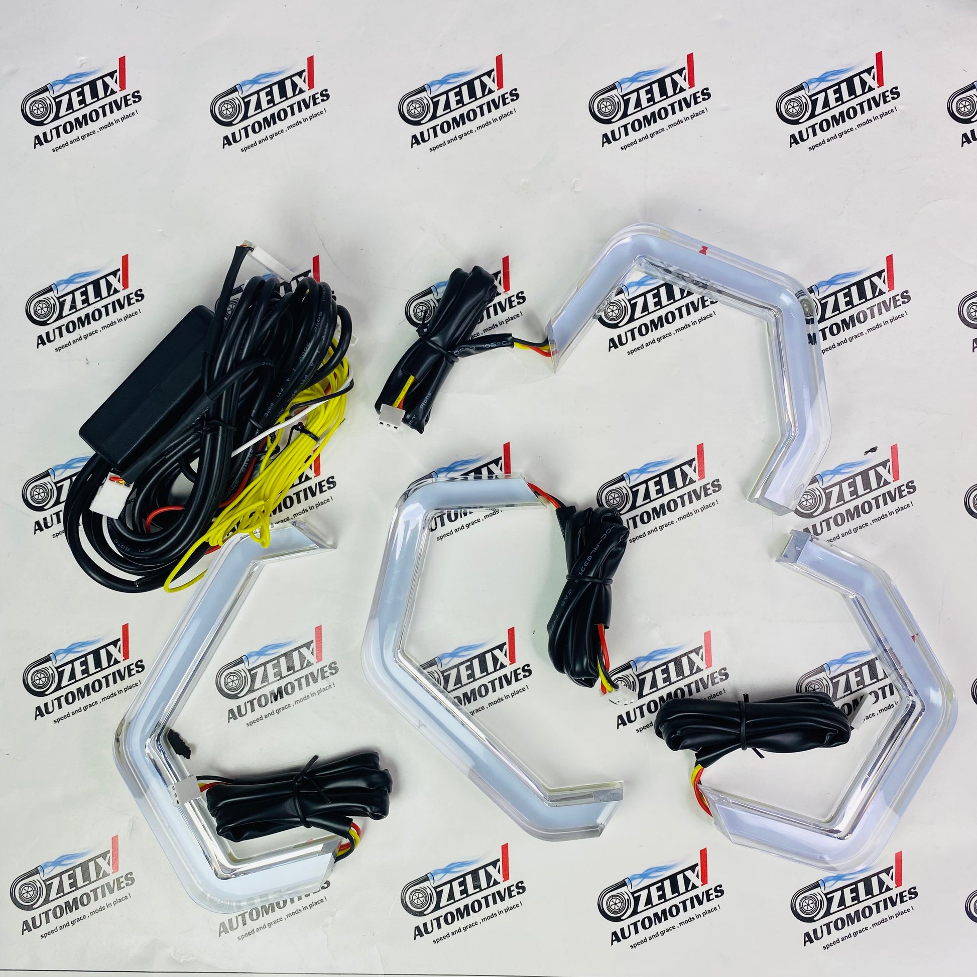 Color changing RGB LED halo rings for car headlights