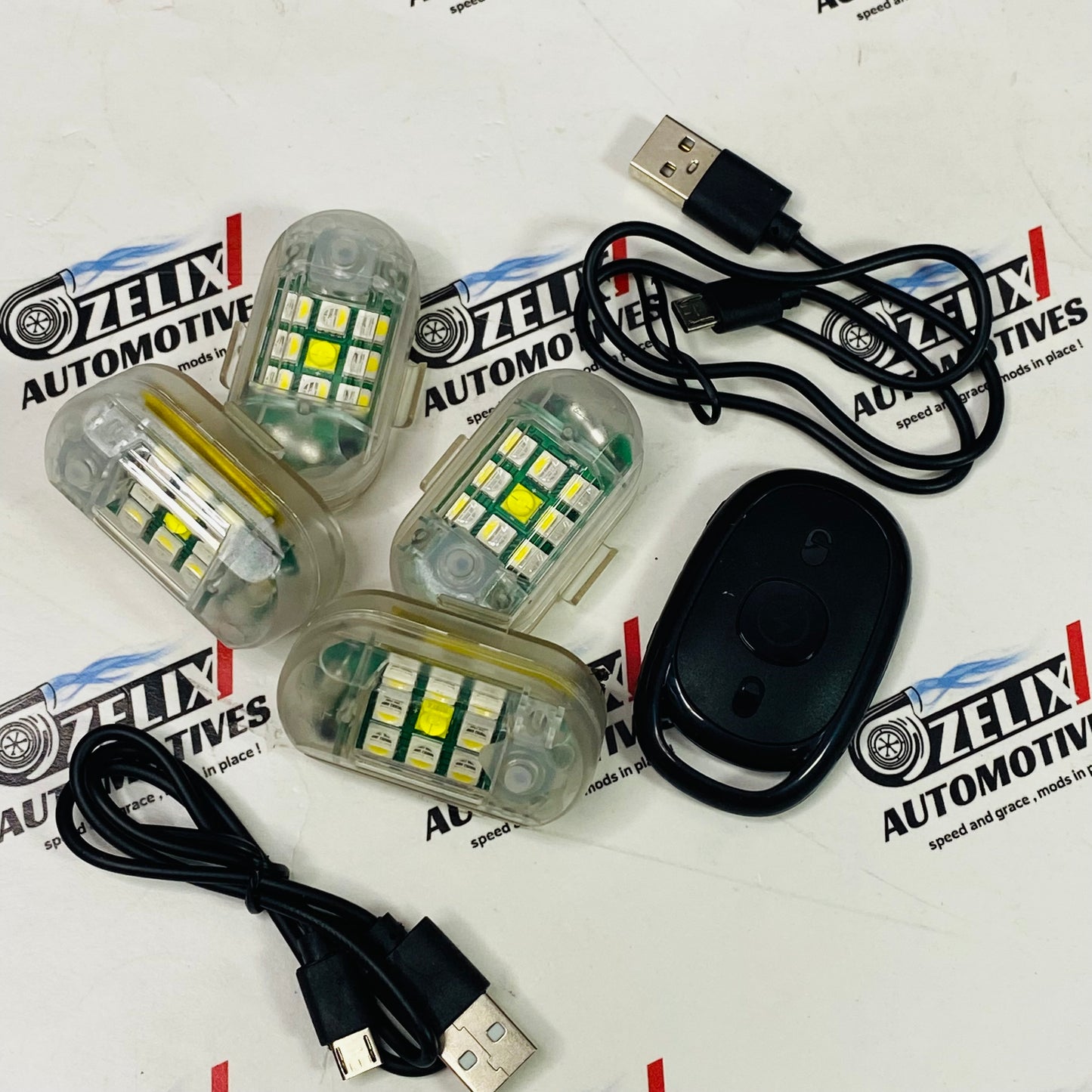 LED flasher lights with remote control for cars 
