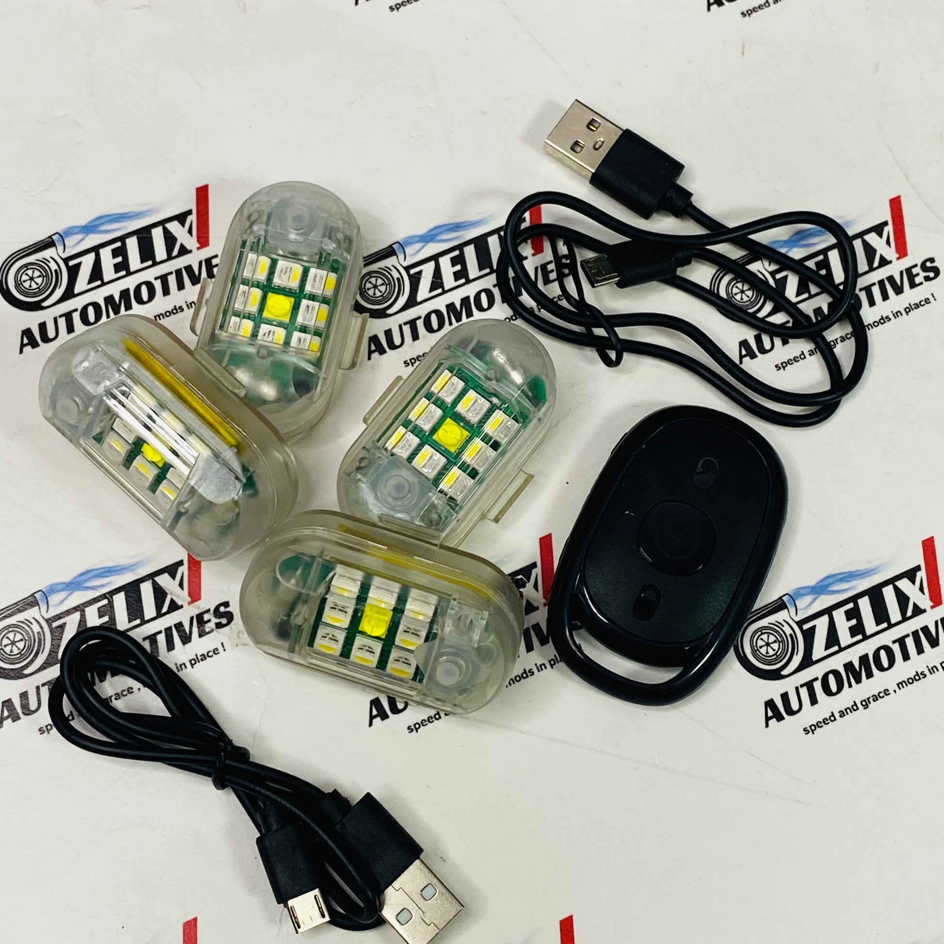 LED flasher lights with remote control for cars 