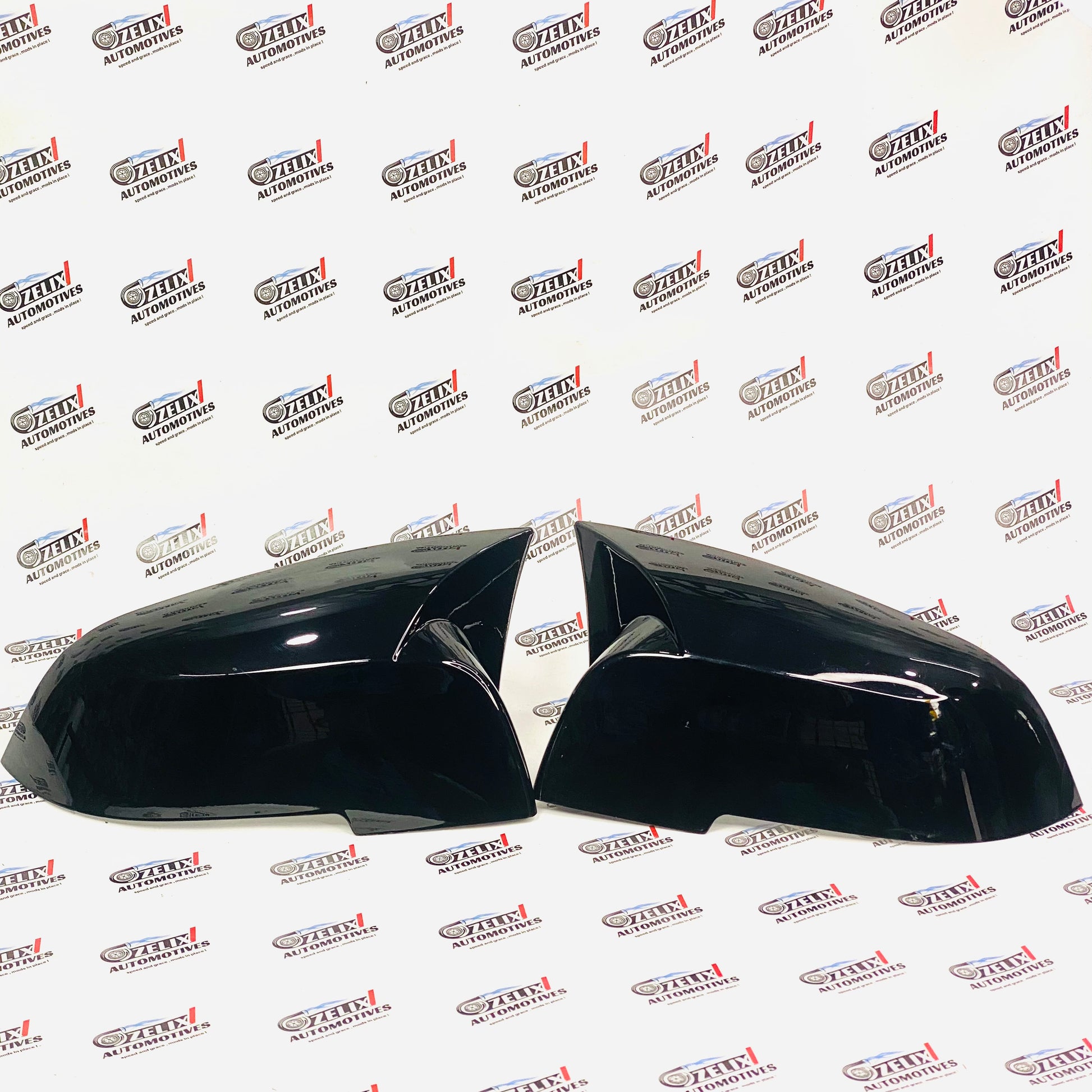 BMW F30 gloss black mirror caps with LED indicators