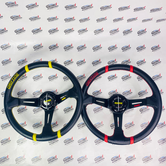 MOMO Drifting Steering Wheel with carbon fiber grip 