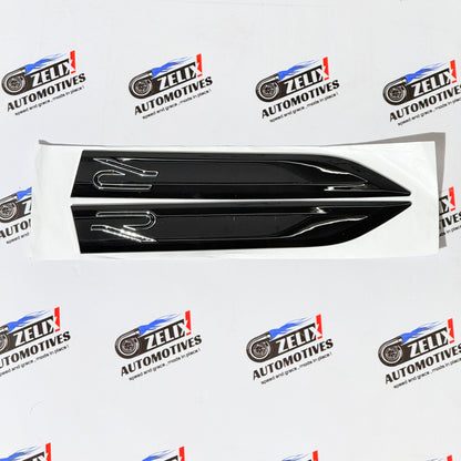 VW R-Logo Fender Emblems Long-Design | Aftermarket OEM-Design in Multiple Colour Options
