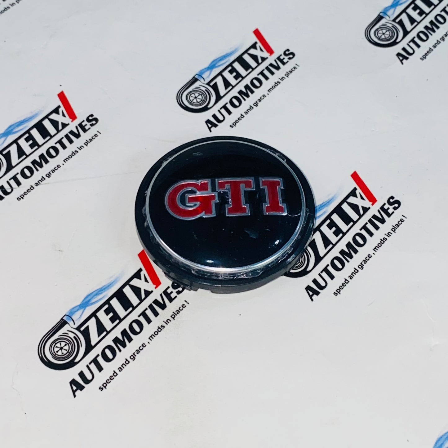 wheel center caps for GTI logo 