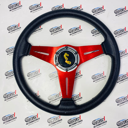 Red Sport Edition steering wheel with high quality build
