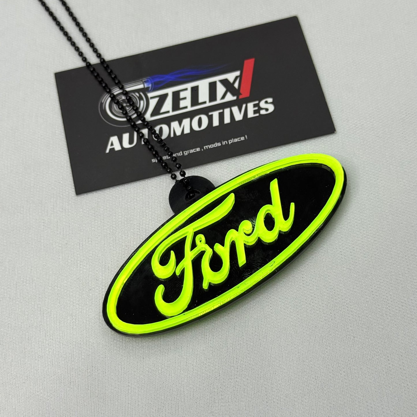 Fluorescent Green Car Mirror Hanging