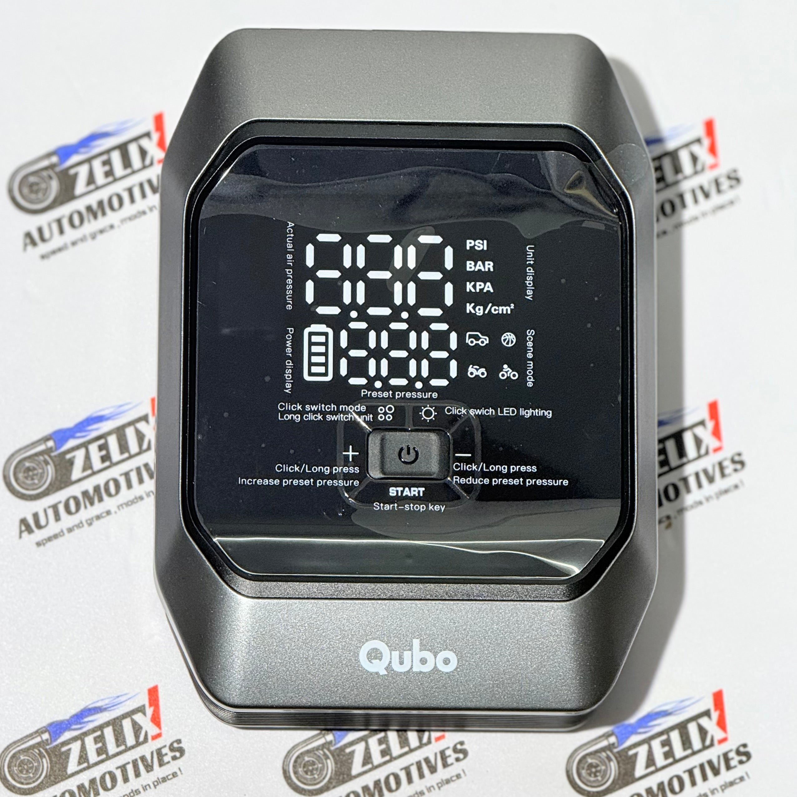 Qubo 2-in-1 Jump Starter & Tyre Inflator 12000mAh – Zelix Automotives