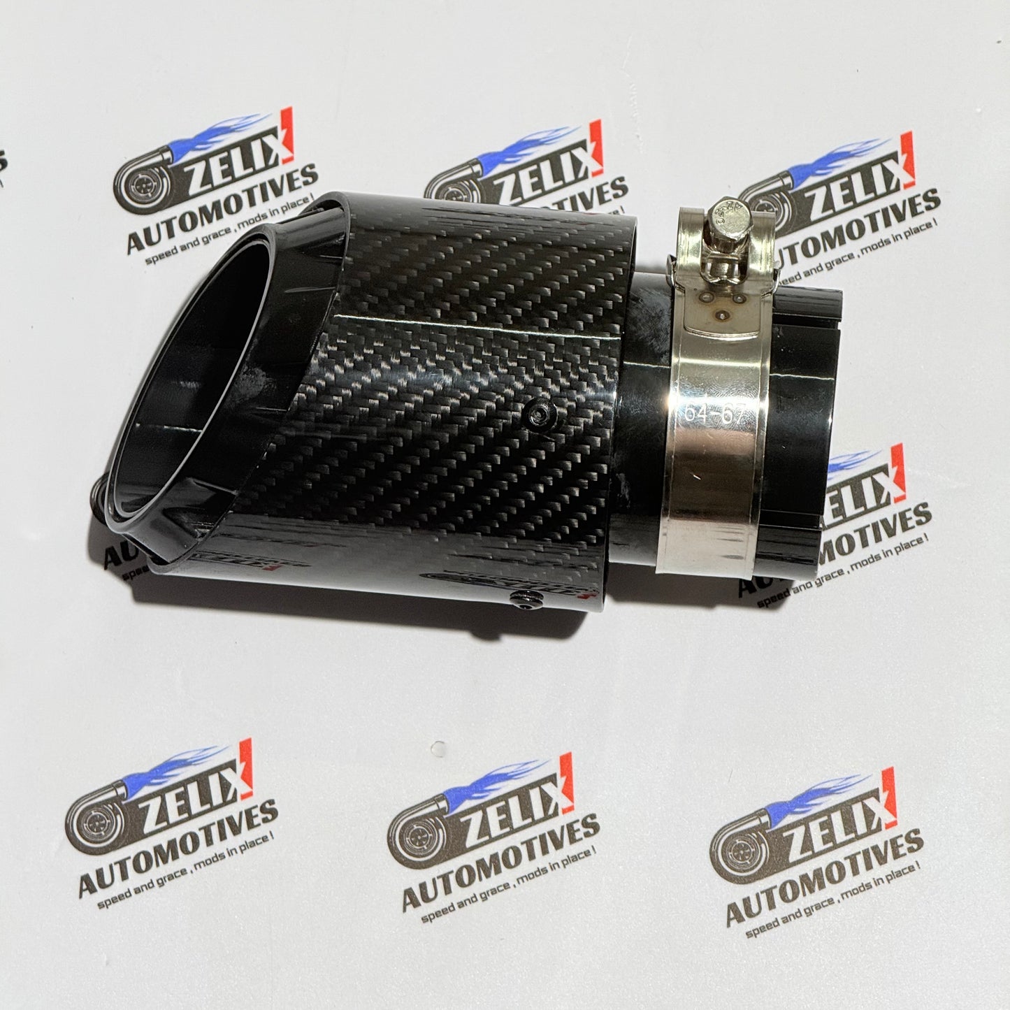 Porsche Style Single Exhaust Tip | Premium Glossy Carbon Finish