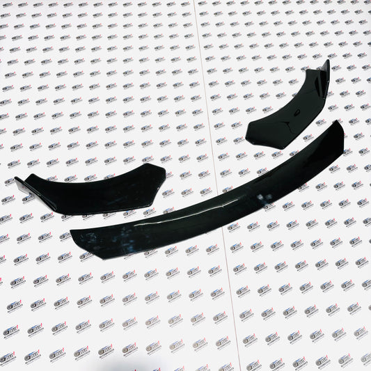 Universal  Front Splitter Kit Set Of-3 | Glossy Black Finish | Premium ABS