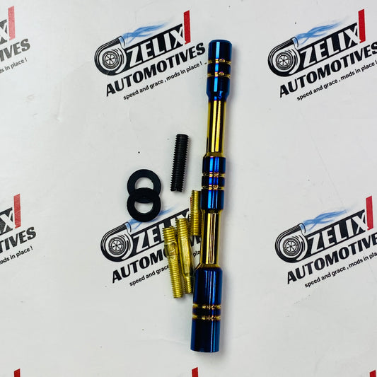 Easy to Install  Aluminium car antenna in sporty gold variant 