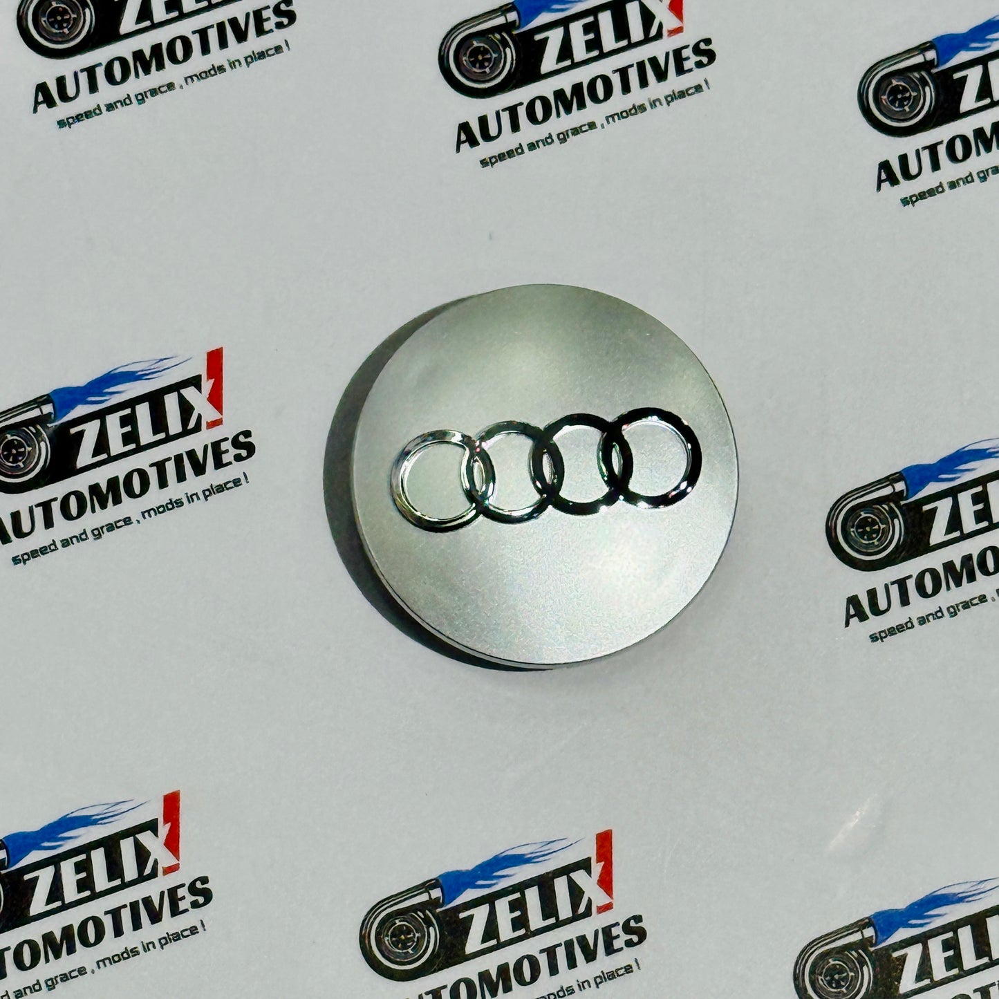 OEM-Style Wheel Center Caps Compatible With AUDI | Aftermarket Chrome Finish