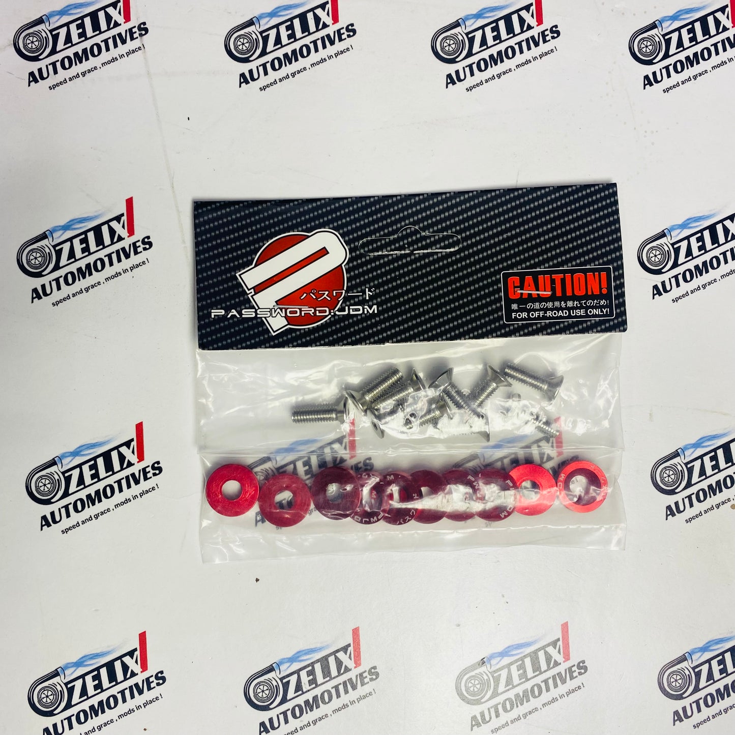 Aluminum Washer and Bolt Kit JDM Style (10-Piece Set) | Universal, Multi-Color