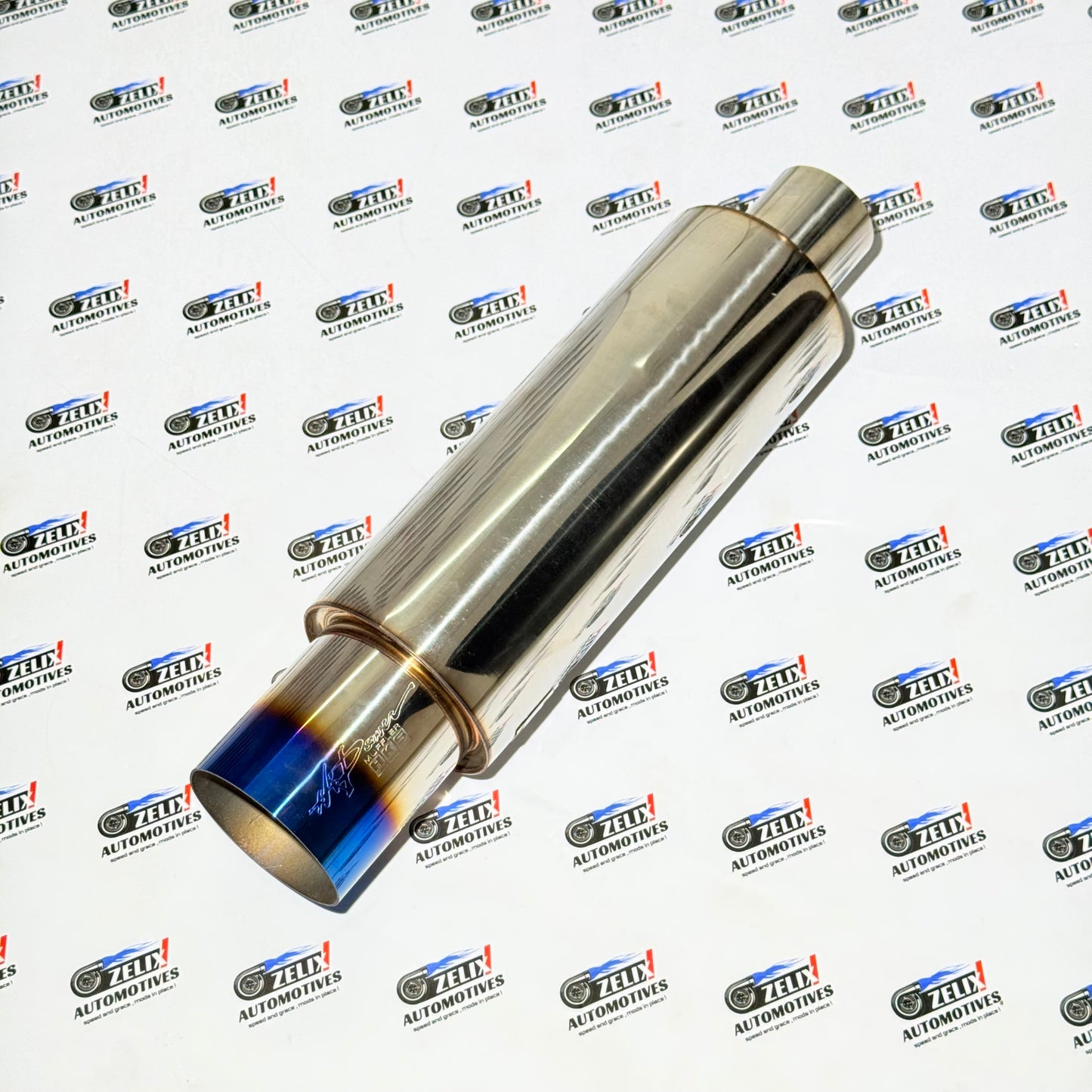 HKS JASMA Free Flow Exhaust Muffler Small | Premium Burnt Finish