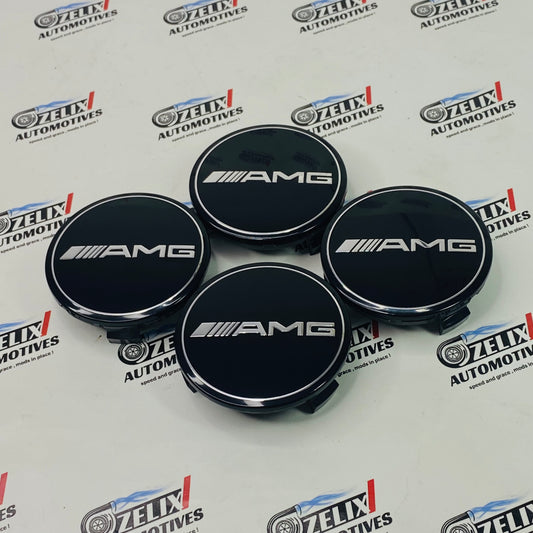 Premium AMG wheel center caps in Black Color 