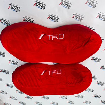TRD Neck Rest | Universal Aftermarket Car Seat Pillow – Red (Pair).