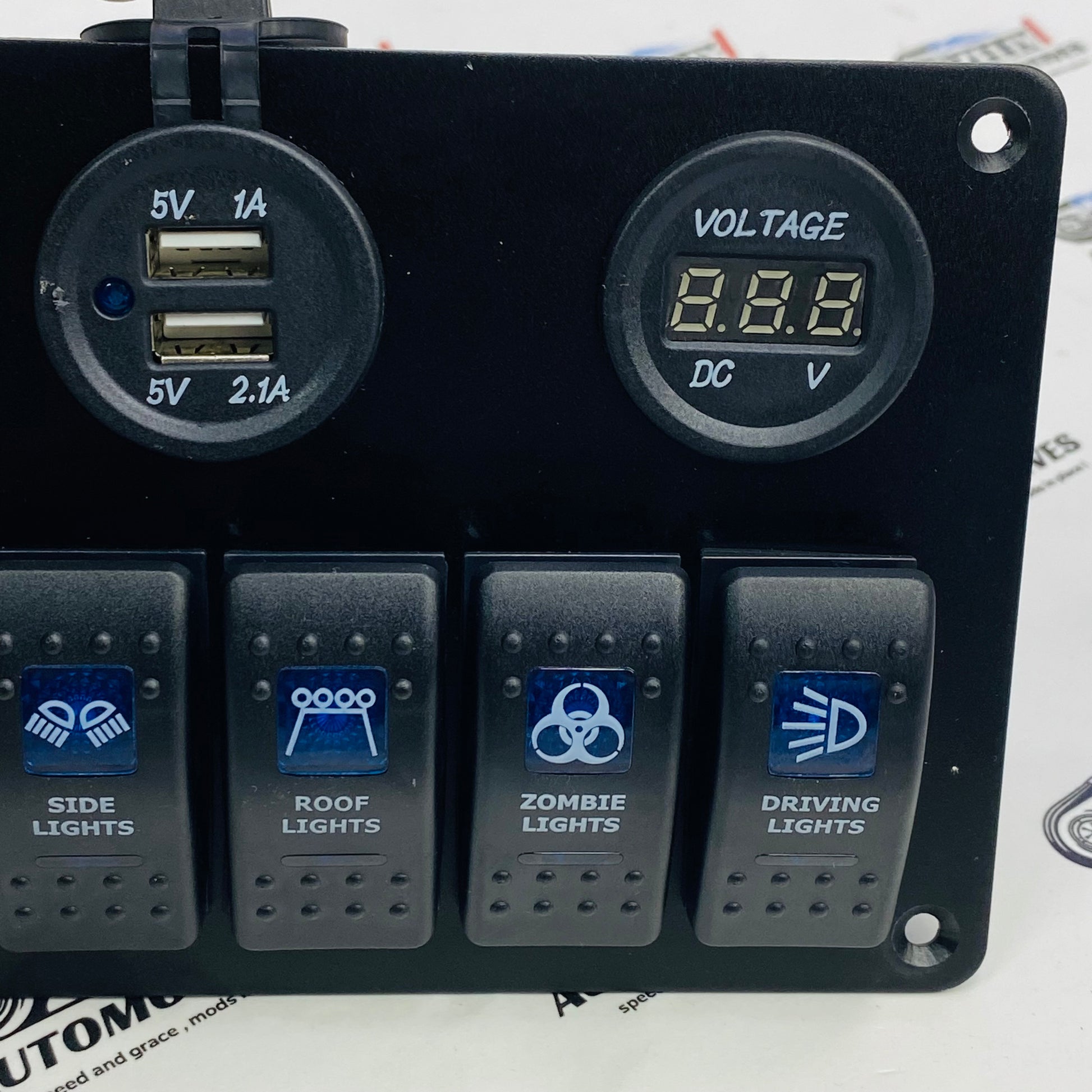 Compact 6 gang switch panel with easy installation