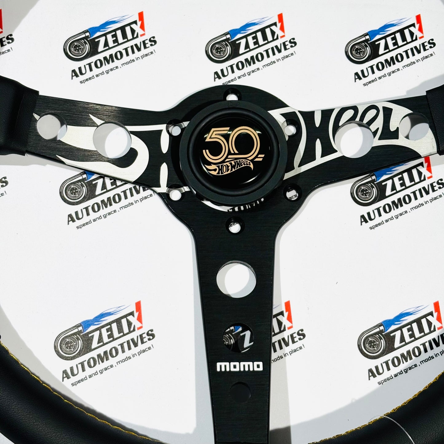 MOMO Hot Wheels Edition Steering Wheel | Premium (Leather/Alcantara) Finish