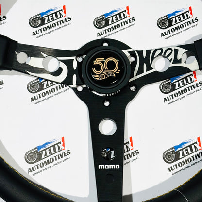 MOMO Hot Wheels Edition Steering Wheel | Premium (Leather/Alcantara) Finish