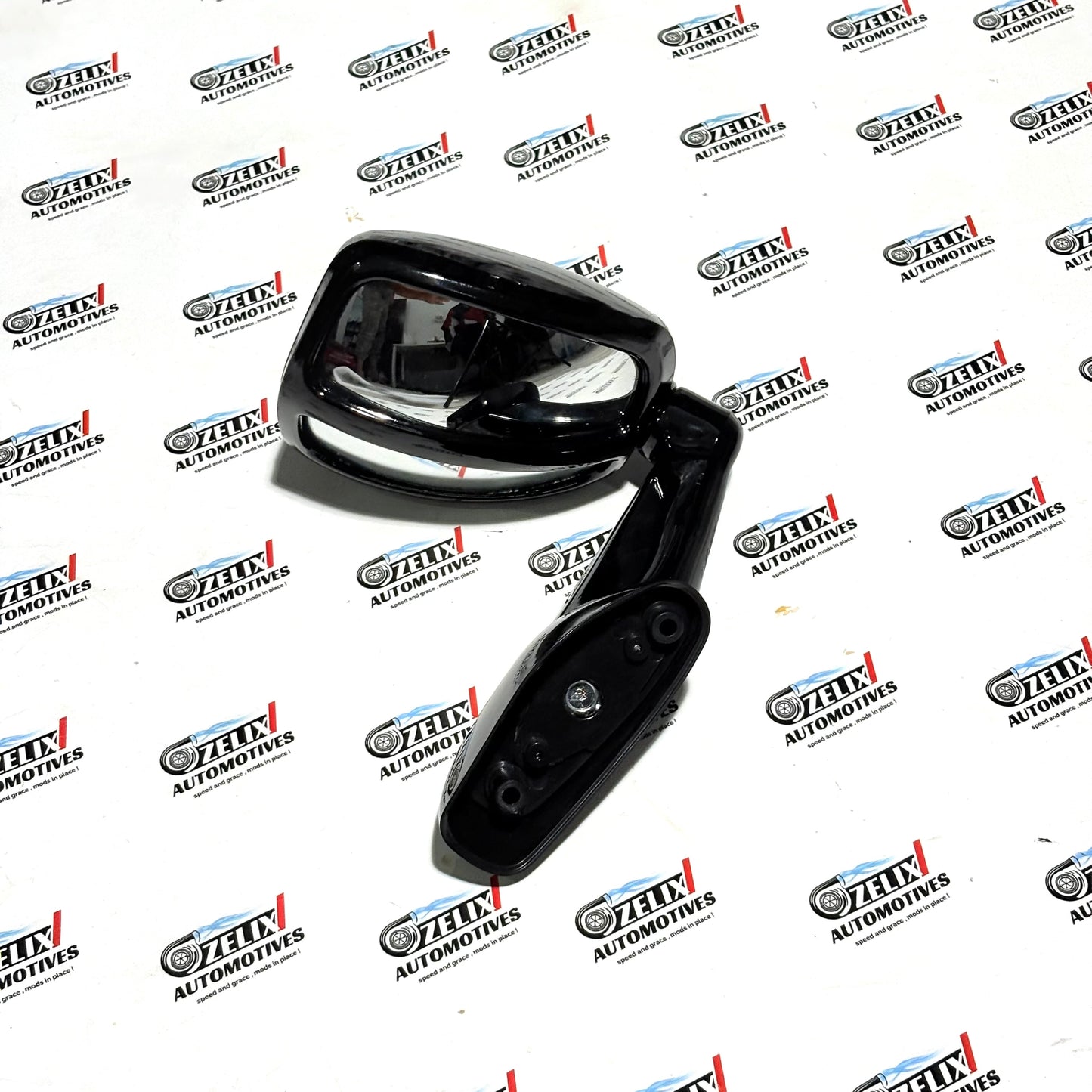 Toyota Fortuner Wide-Angle Side Mirrors | Gloss Black and White Fits For Old Models