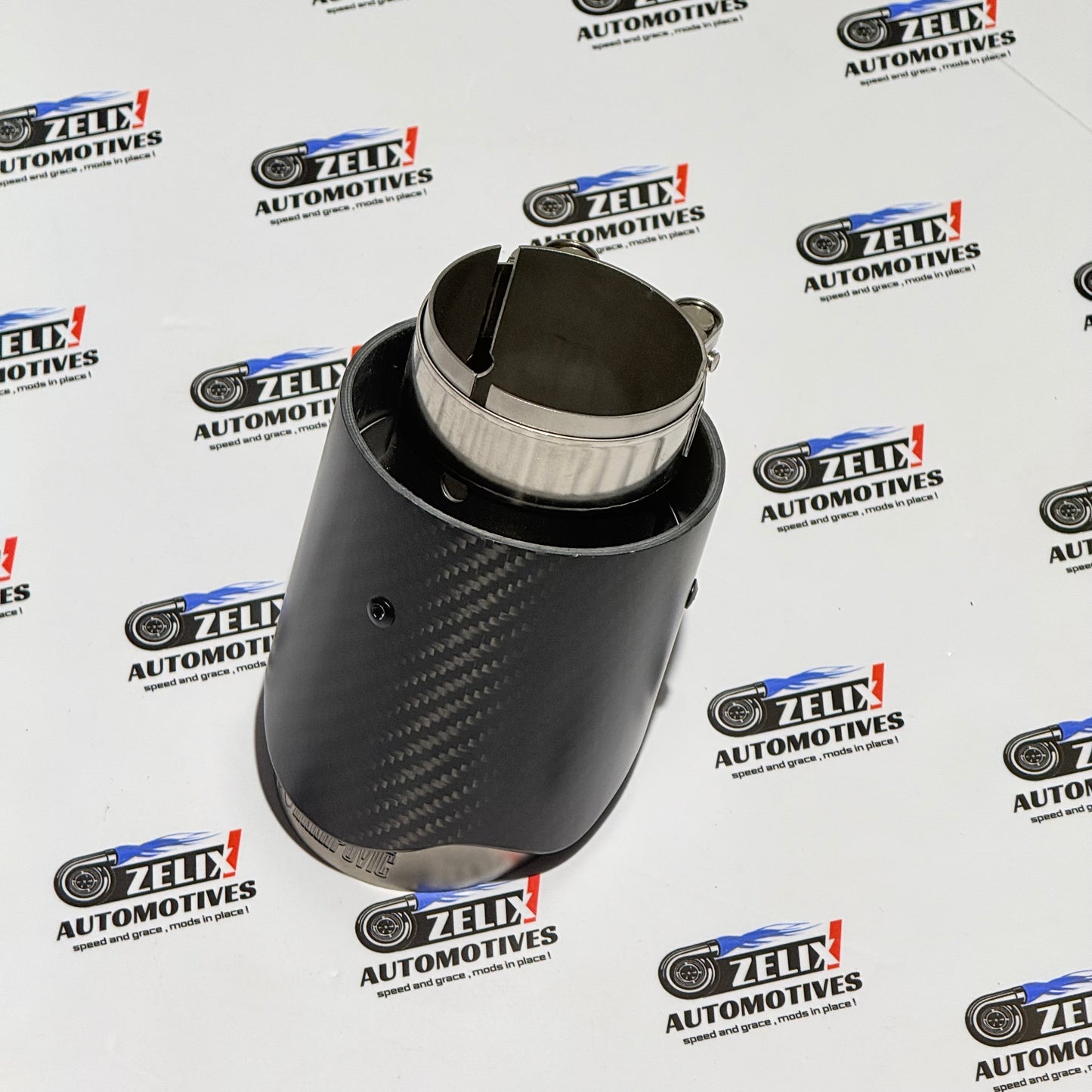 Akrapovic Wave Design Exhaust Tip | Matte Carbon Finish