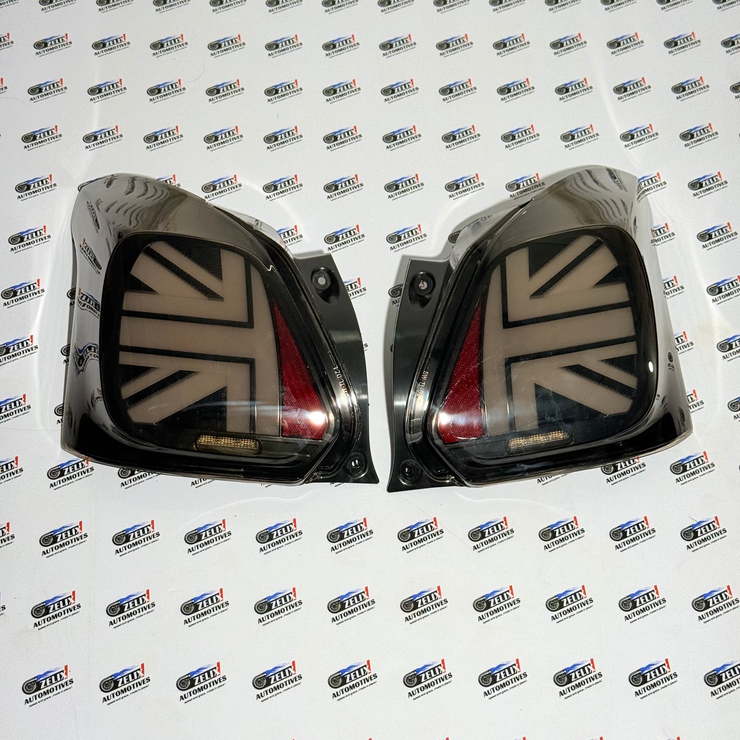 Maruti Suzuki Swift Mini Cooper Style LED Tail Lights | Aftermarket Type-3 Taillamp Fits 2018+ Models