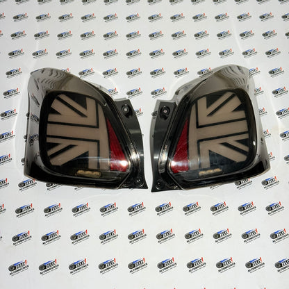 Maruti Suzuki Swift Mini Cooper Style LED Tail Lights | Aftermarket Type-3 Taillamp Fits 2018+ Models