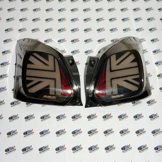 Maruti Suzuki Swift Mini Cooper Style LED Tail Lights | Aftermarket Type-3 Taillamp Fits 2018+ Models