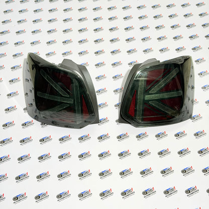 VW POLO Union-Style Tail Lights | Aftermarket Tail Lights With Welcome Feature Smoked+Red Finish