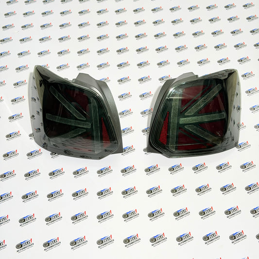 VW POLO Union-Style Tail Lights | Aftermarket Tail Lights With Welcome Feature Smoked+Red Finish