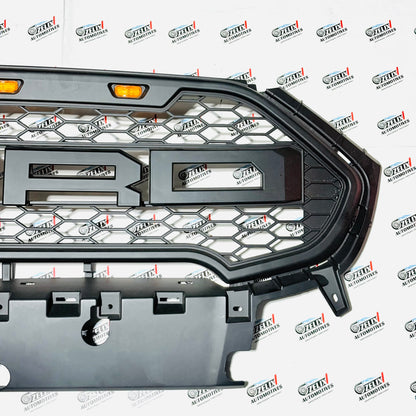 Ford EcoSport Front Grille with DRL Lights | Aftermarket Premium Matt Black ABS Built