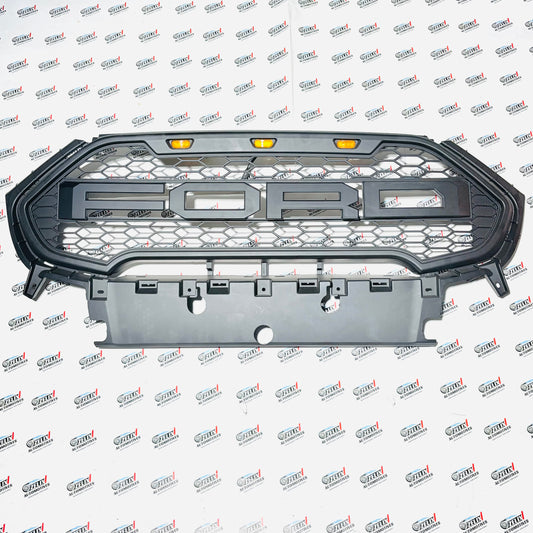 Ford EcoSport Front Grille with DRL Lights | Aftermarket Premium Matt Black ABS Built