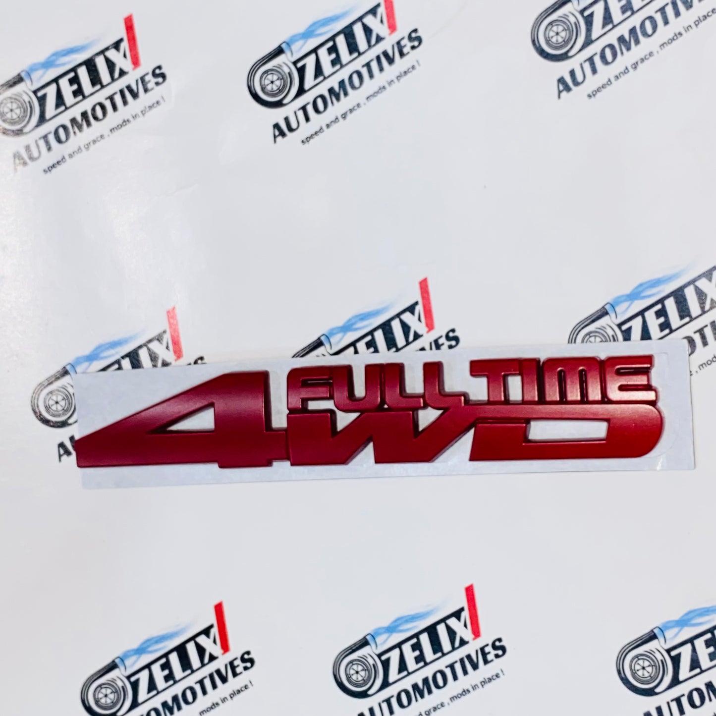 FULL TIME 4WD 3D Metal Sticker | Universal Aftermarket Car Emblem Badge