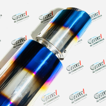 Chrome Finish Exhaust | Burnt Finish | Premium Universal Exhaust Tip