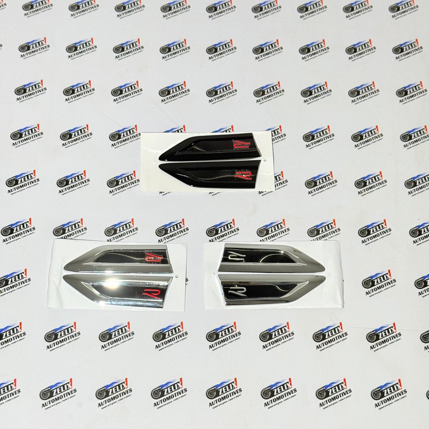 R-Logo Fender Emblems | Premium Finish with Crisp Detailing Sold as Set of 2