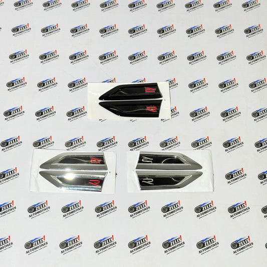 R-Logo Fender Emblems | Premium Finish with Crisp Detailing Sold as Set of 2