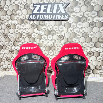 Bride illest Low Max Edition Racing Bucket Seats | Premium Sporty Red color Finish