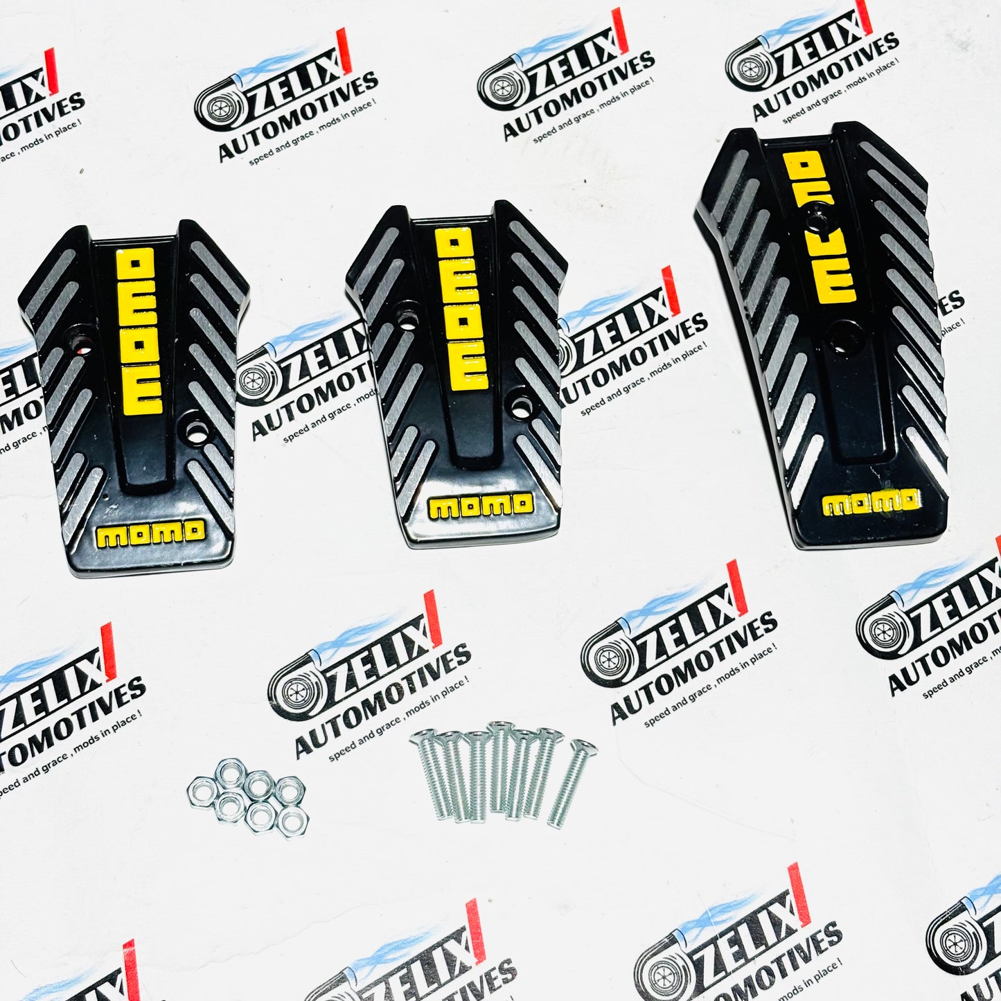 MOMO Pedal Kit for Automatic and Manual Cars | Sporty Aluminum Finish