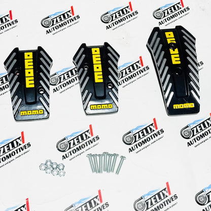 MOMO Pedal Kit for Automatic and Manual Cars | Sporty Aluminum Finish