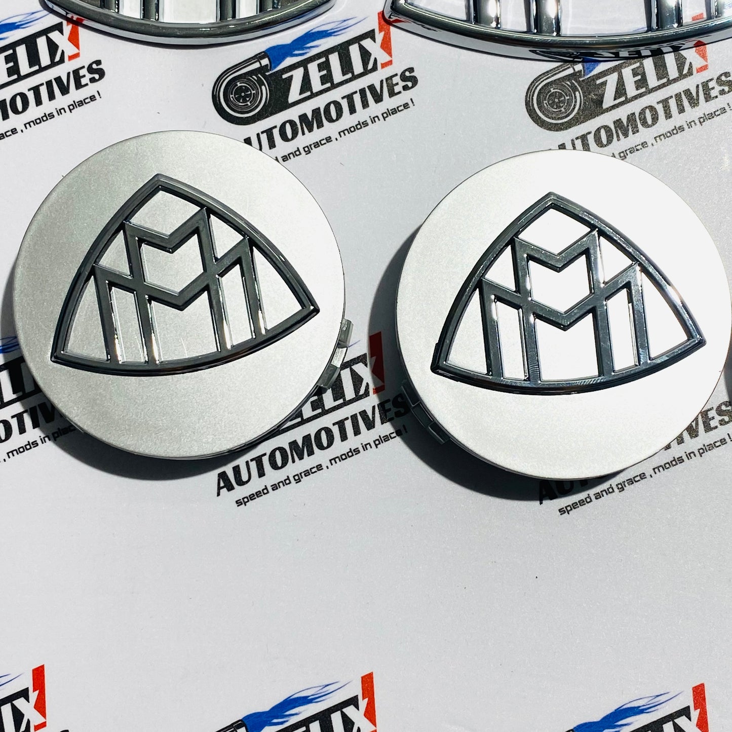 Mercedes-Maybach Complete Emblem Kit | Wheel Caps, Hood Logo & Fender Badges