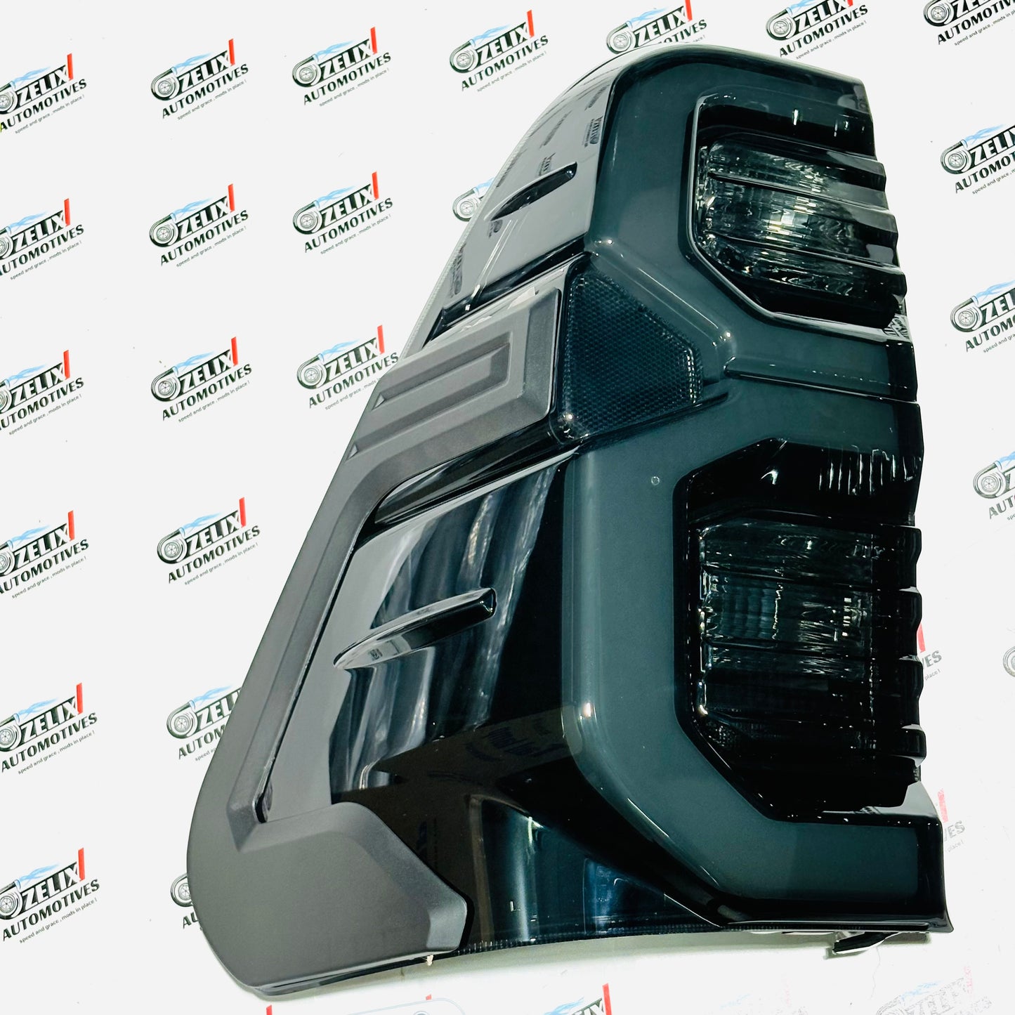 Toyota Hilux RGB Matrix Tail Lights – Full Smoked Finish | Remote Controlled