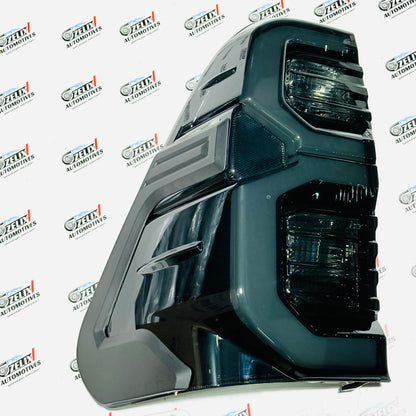 Toyota Hilux RGB Matrix Tail Lights – Full Smoked Finish | Remote Controlled