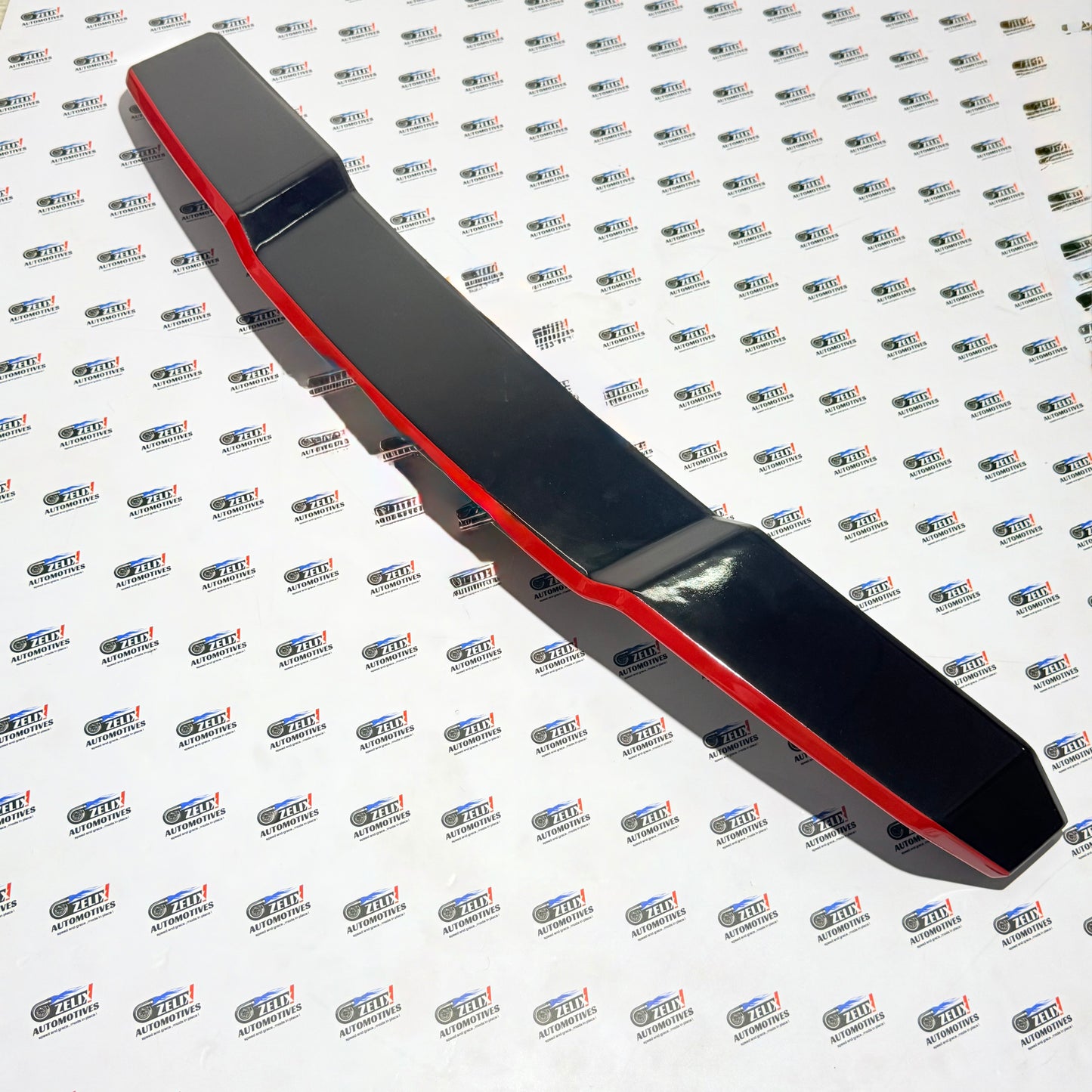 Hyundai i20 N-Line 4-Pillar Rear Spoiler with Red Accent | Glossy Black Finish