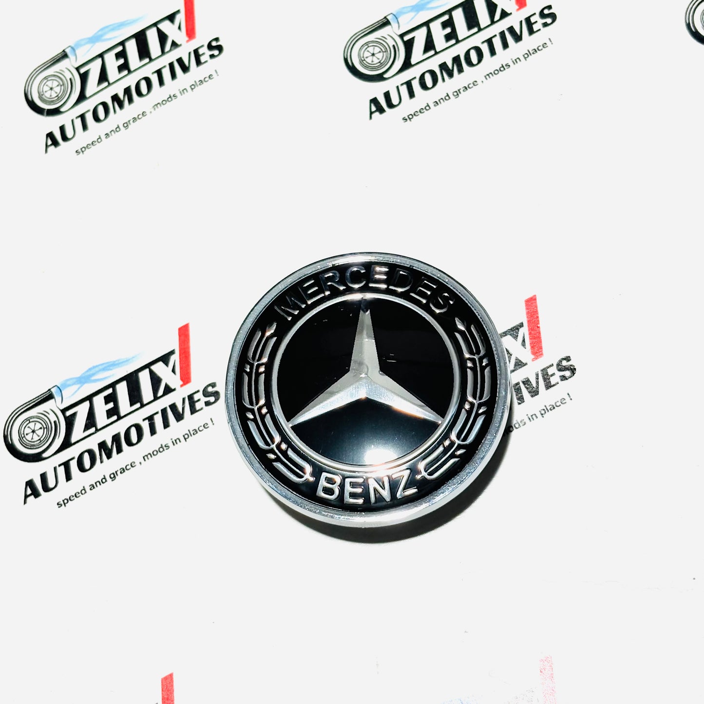 Mercedes-Benz Hood Emblem | Aftermarket  (Blue & Black) Bonnet Logo Badge