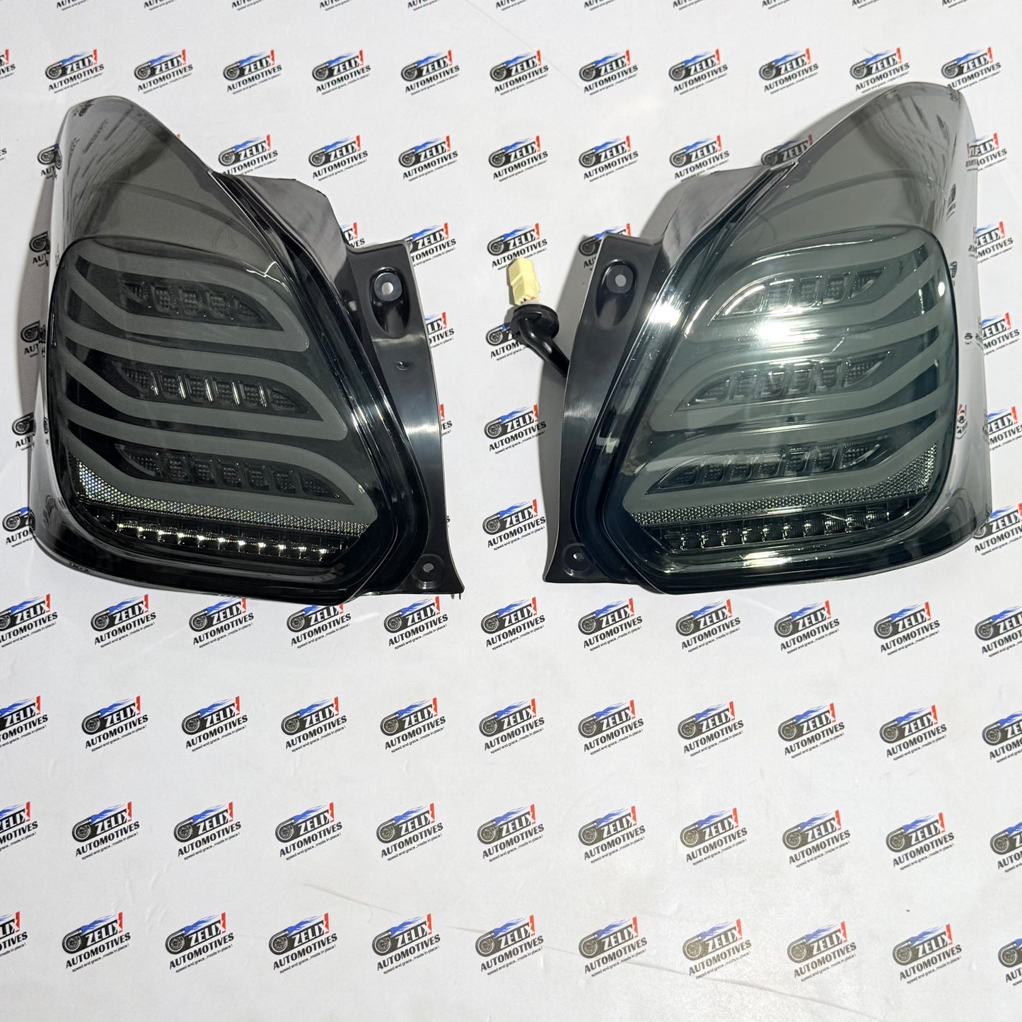 Swift Benz-Style LED Aftermarket Tail Lights | Compatible With Type-3 Models | Red & Full Smoke