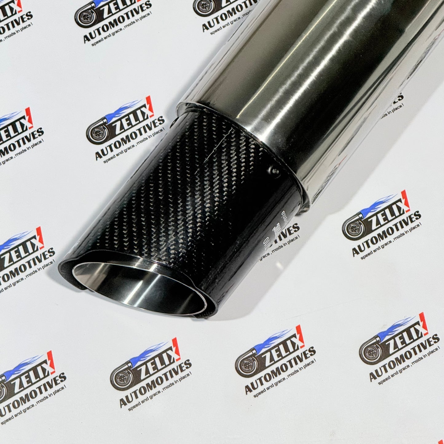 Akrapovic Free Flow Single Tip Exhaust End Can | Premium Glossy Carbon Fiber finish tip