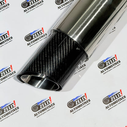Akrapovic Free Flow Single Tip Exhaust End Can | Premium Glossy Carbon Fiber finish tip
