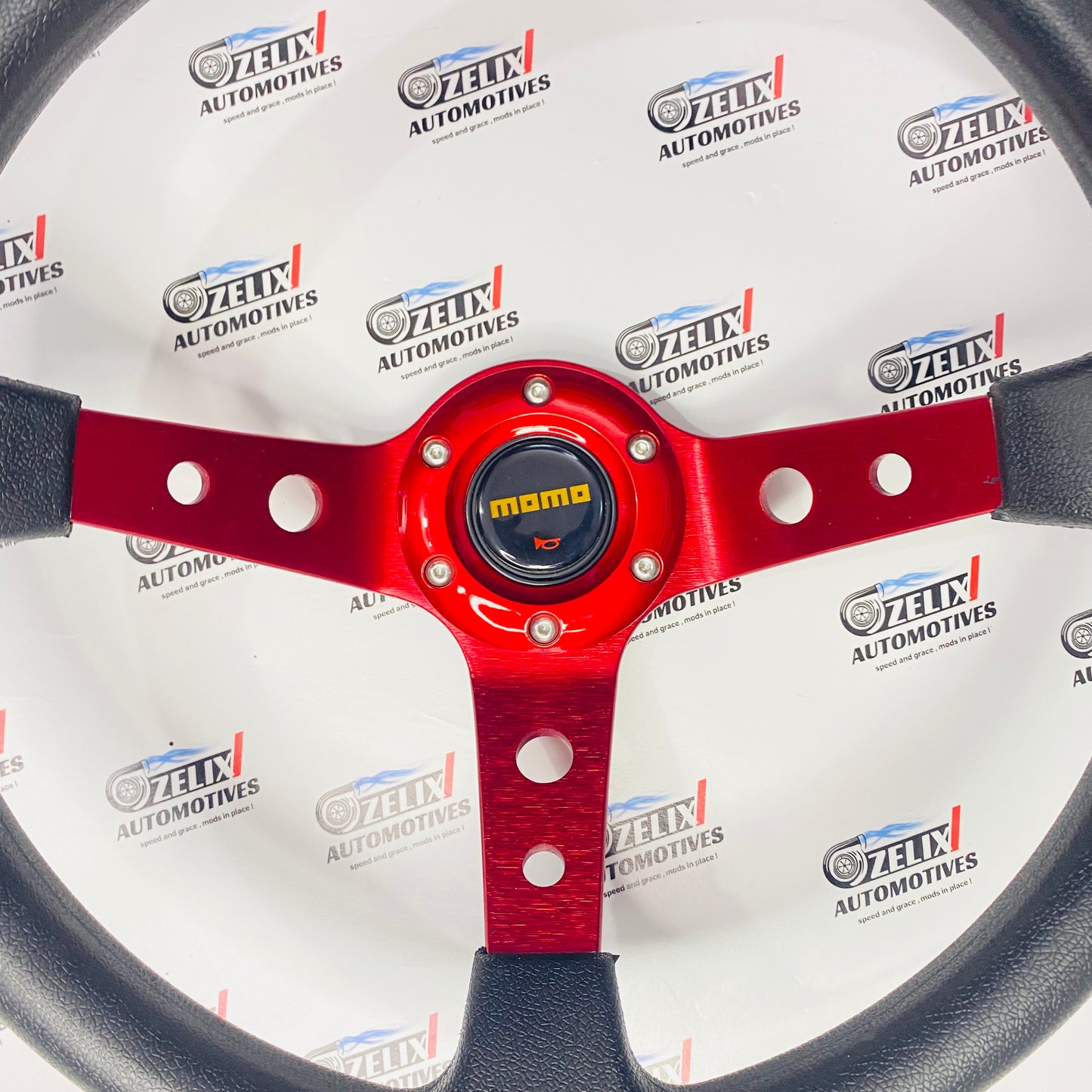 MOMO Deep Dish 14-Inch Steering Wheel | Universal Racing Design in Multiple Colours