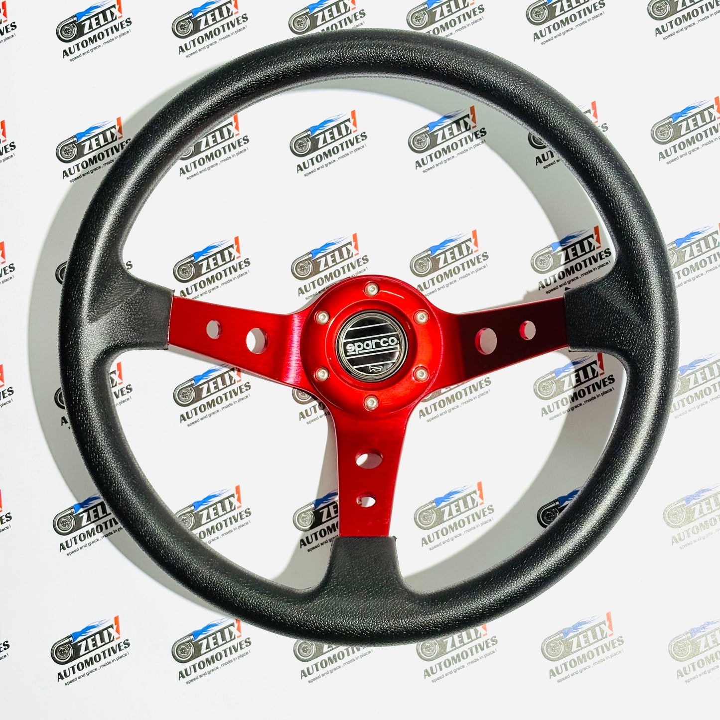 SPARCO Deep Dish 14-Inch Steering Wheel | Universal Racing Performance Design