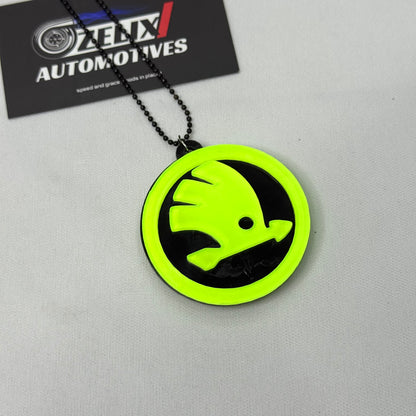 Fluorescent Green Car Mirror Hanging