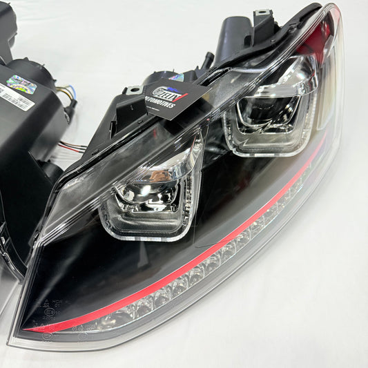 VW Polo UU Style Red Line Projector Headlights